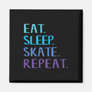 Imán Come Dormir Patinar Repetir - Camiseta de patinaje