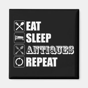 Imán Come. Duerme. Antigüedades. Repite