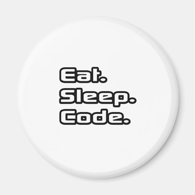Imán Come. Duerme. Código. (Frente)