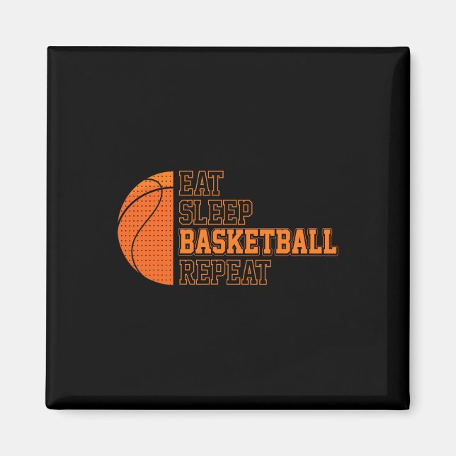 Imán Come. Duerme. Pelota de baloncesto. Repite. Jugado (Frente)
