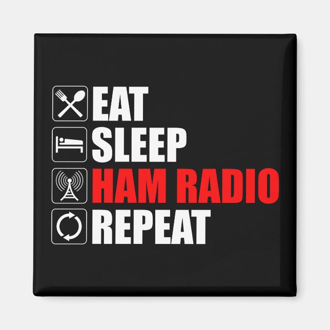 Imán Come. Duerme. Radio Ham. Repite (Frente)