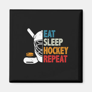 Imán Come Hockey Duerme Repite Amantes del Hockey sobre