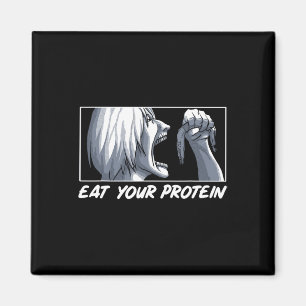 Imán Come Proteínas Anime Gimnasio Manga Culturismo Fit