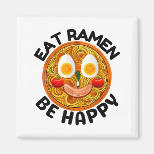 Imán Come Ramen Sé Feliz Kawaii Estilo Divertido Japoné