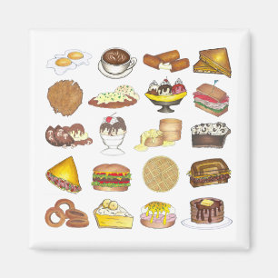 Imán Comedor clásico americano de almuerzo contador de