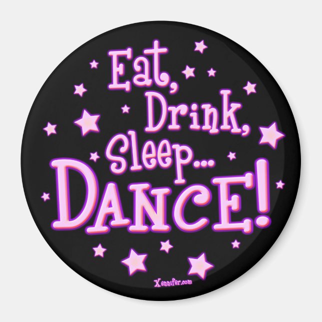 Imán Comer bebida Sleep Dance Magnet (Frente)
