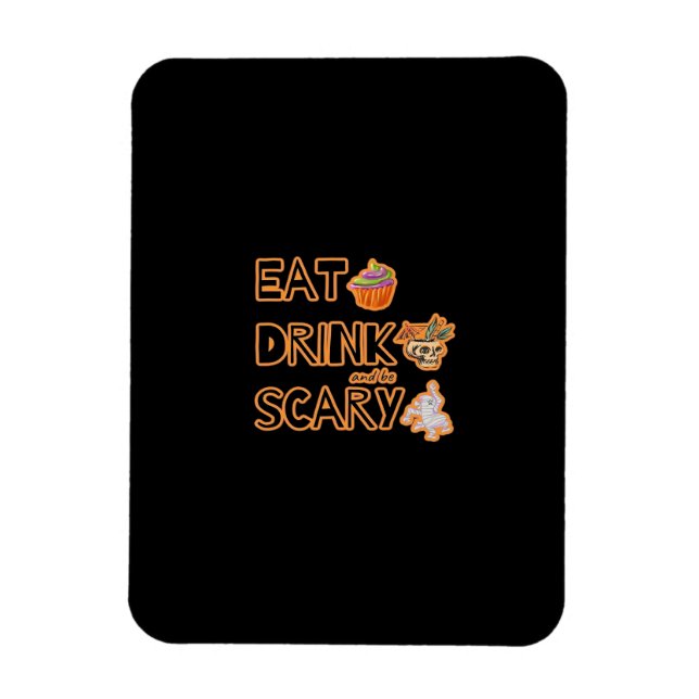 Imán Comer Bebida Y Ser Gráfica Aterradora (Vertical)