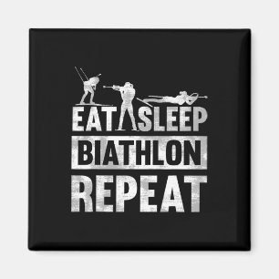 Imán Comer Biatlón De Sueño Motivo De Repetición Para U