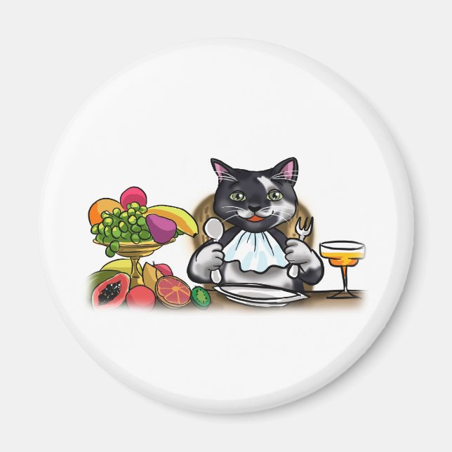 Imán Comer comidas saludables (Frente)