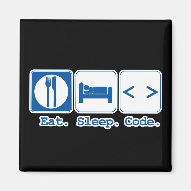 Imán comer dormir código (html) (Frente)