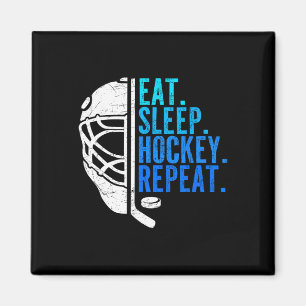 Imán Comer Dormir Hockey Repetir Chicos Divertidos Juga
