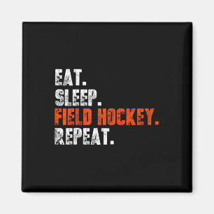 Imán Comer Dormir Hockey sobre Campo Repetir Camiseta D