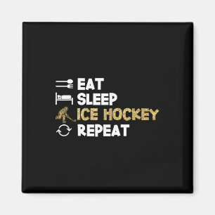 Imán Comer Dormir Hockey sobre Hielo Repetir