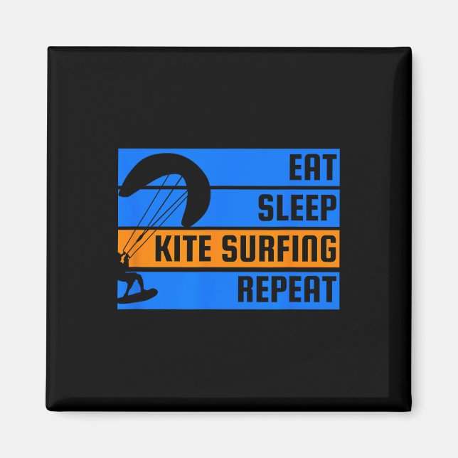 Imán Comer Dormir Kite Surfing Repetir Kite Surfer  (Frente)