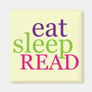 Imán Comer, dormir, LEER - Retro