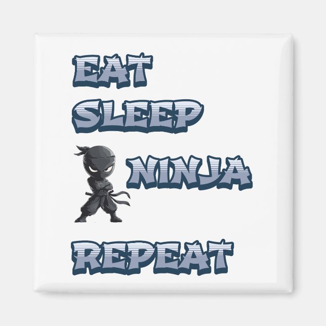 Imán Comer, dormir, Ninja, repetir (Frente)