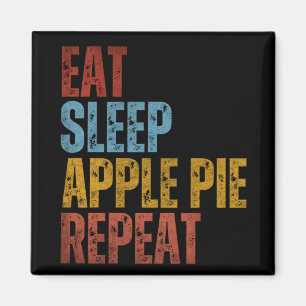 IMÁN COMER DORMIR PASTEL DE MANZANA REPETIR