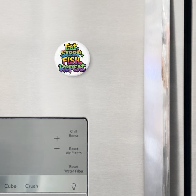 Imán Comer Dormir Pescar Repetir Arcoíris Grafiti (In situ (nevera))