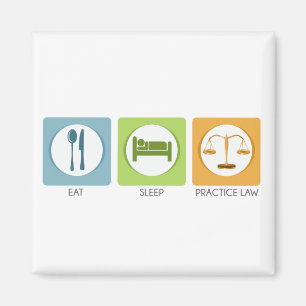 Imán Comer dormir, practicar derecho