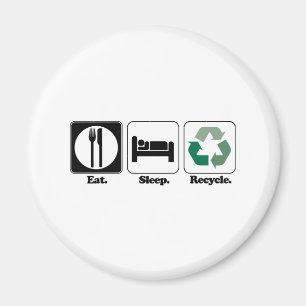 Imán comer dormir reciclar