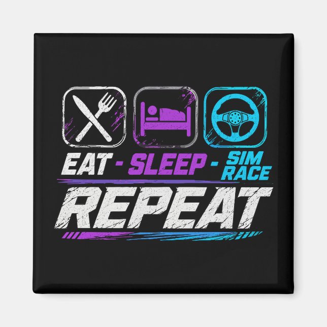 Imán Comer dormir sim carrera repetir para fans de sim  (Frente)