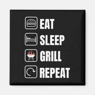 Imán Comer el Grill de sueño Repetir el Día del Padre G