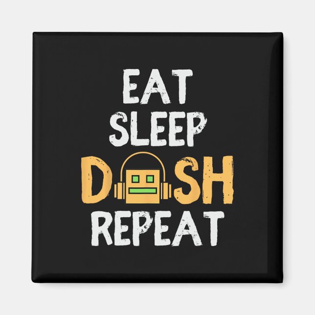 Imán Comer Sleep Dash Repetir juego de video Geometría  (Frente)