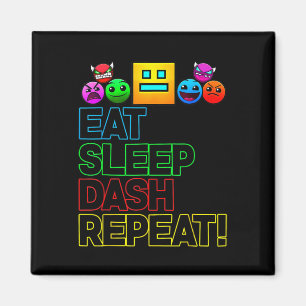 Imán Comer Sleep Dash Repetir videojuego Geometría Vide
