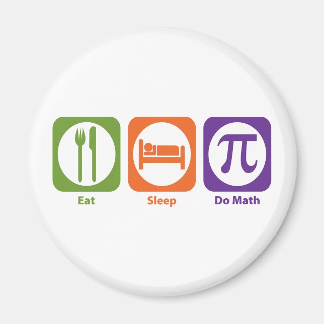 Imán Comer Sleep Do Math (Frente)