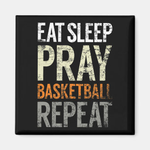 Imán Comer Sleep Pray Basketball Repetir, Divertido Chr