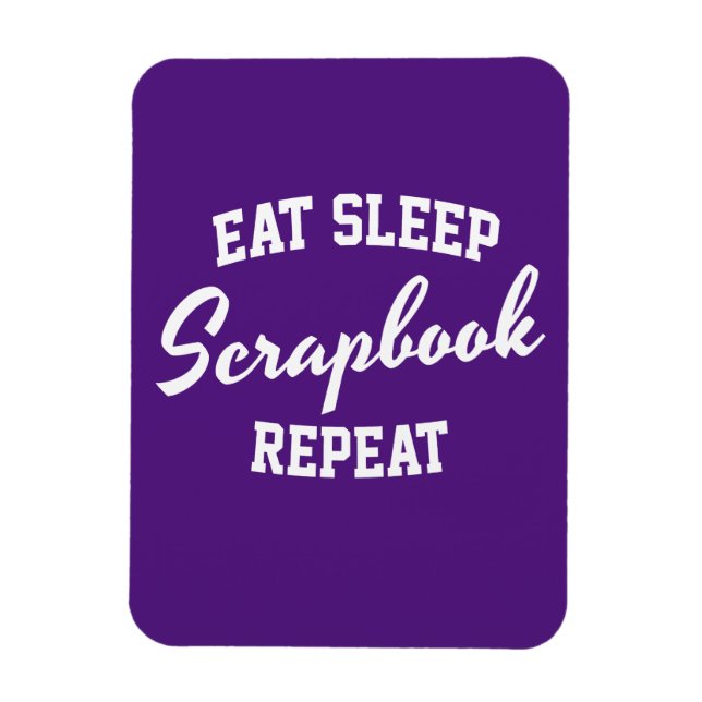 Imán Comer Sleep Scrapbook Repetir Scrapbooking (Vertical)