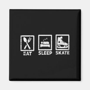 Imán Comer Sleep Skate Repetir La Vida Mínima De Patina