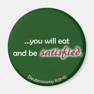 Imán Comer y estar satisfecho (fondo oscuro)