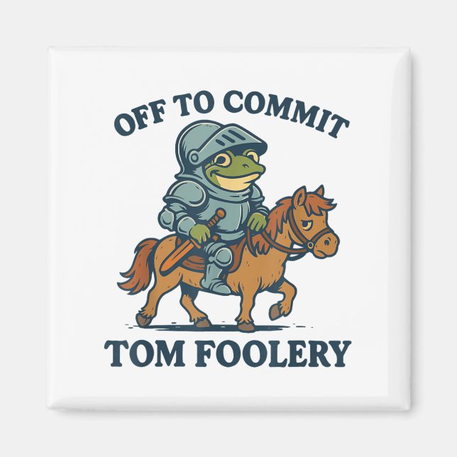 Imán Cometer A Tom Foolery Medieval Funny Frog Ridi (Frente)