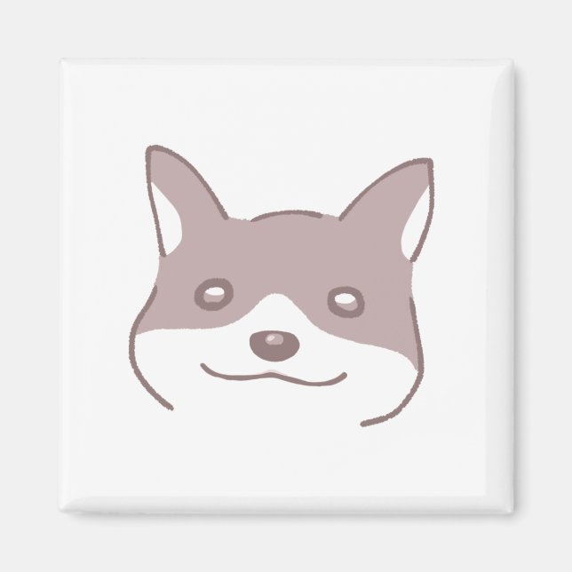 Imán Comforting Dog - Hand-Drawn Charm マグネット (Frente)