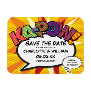Imán Cómic KA-POW Divertido Ahorro Fecha