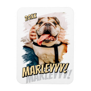 Imán Cómic moderno Mascota simple Personalizado Grunge