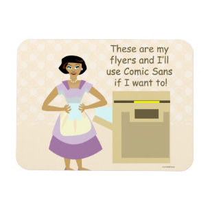 Imán Comic Sans Housewife