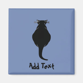 Imán Comical Black Cat, add text