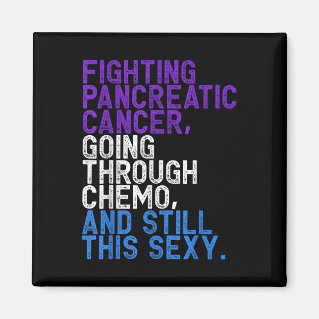 Imán Cómico paciente con cáncer pancreático y divertida (Frente)