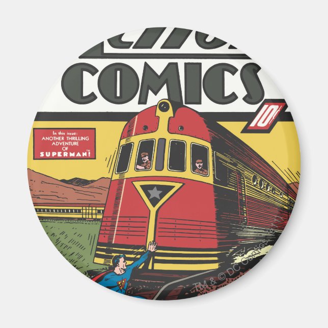 Imán Comics de acción - junio de 1939 (Frente)