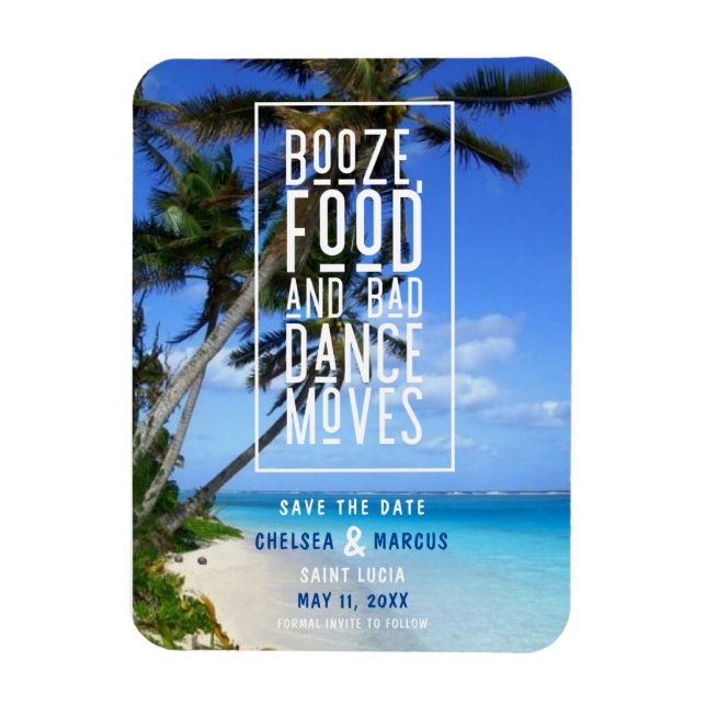 Imán Comida divertida de alcohol mala danza muda de pla (Vertical)