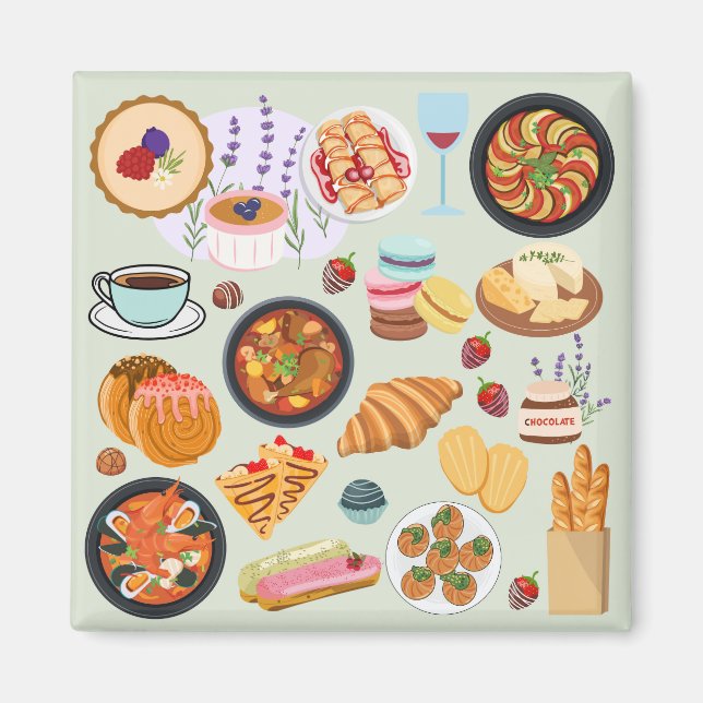 Imán Comida Francesa (Frente)