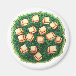 Imán Comida India Saag Paneer Queso espinaca