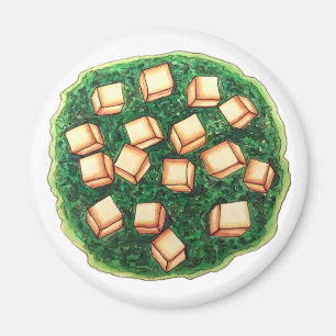 Imán Comida India Saag Paneer Queso espinaca