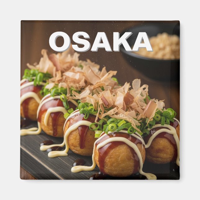 Imán Comida japonesa Osaka Takoyaki (Frente)
