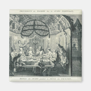 Imán Comida judía durante el banquete de los
