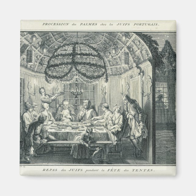 Imán Comida judía durante la fiesta de los tabernáculos (Frente)