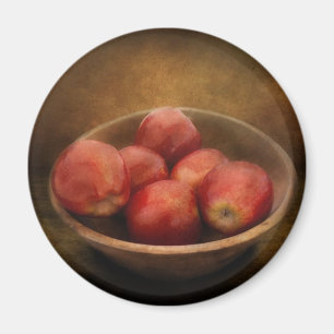 Imán Comida - manzanas - un cuenco de manzanas