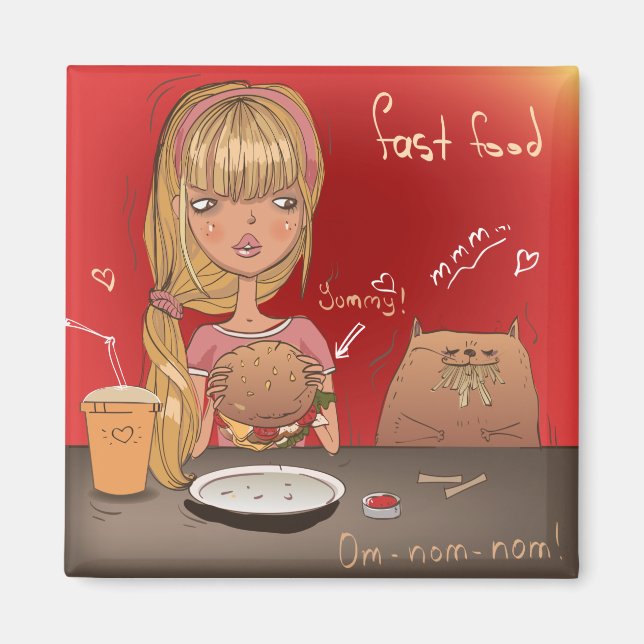 Imán Comida rápida (Frente)